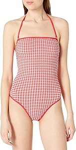 Сплошной купальник Seafolly с мягкими чашками, квадратным вырезом и высоким вырезом бедра для женщин 11286300