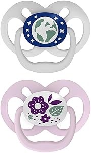 Dr. Brown',s Светящийся в темноте силиконовый симметричный пустышка-кулон для детей 6-18 месяцев, 2 шт., без BPA 11273341