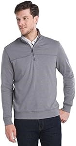 Мужской флисовый пуловер Van Heusen с длинными рукавами и четвертной молнией, классическая посадка 11310741