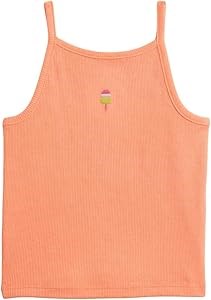 Детский хлопковый лонгслив GAP с квадратным вырезом, идеальный для девочек 11296319