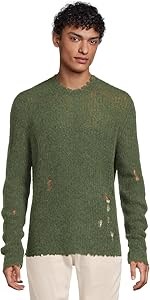 Мужской свитер Bleaker Crew от AllSaints, состав: 57% полиамид, 42% альпака, 1% эластан 11291347