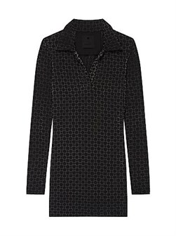 Поло Slim Fit Givenchy из хлопка с длинными рукавами, с монограммой 72 и воротником-поло, Португалия 11017679