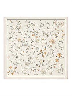 Loro Piana Шелковый платок L',arte Delle Fibre Dei Fiori, 100% шелк, с цветочным узором, размер 90 х 90 см 11021971