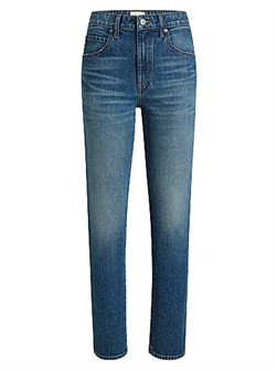 Джинсы VIV Slim Fit от Khaite из мягкой хлопковой смеси, в пятиручном стиле, сделано в США 11010042