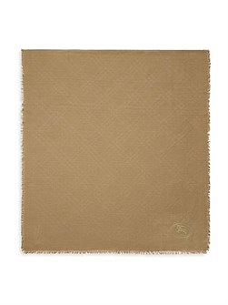 Burberry Шарф с бахромой и клетчатым узором из 100% шерсти, размер 90 см x 200 см, стильный и теплый аксессуар 11012425