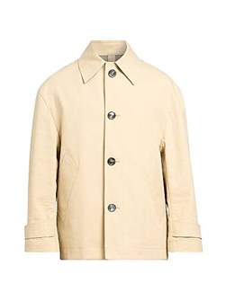 Хлопковая куртка AMI Paris с пуговичным застежкой, длинным рукавом и боковым карманом, 100% хлопок 11023565