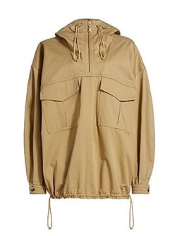 Анорак Illuminate Cargo от Zimmermann из 100% хлопка с нагрудными карманами, длинными рукавами и капюшоном на шнурке 11029120