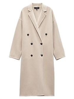 Rag &amp, Bone Двубортное пальто Thea из итальянской шерсти с контрастными пуговицами, размер L 11020263