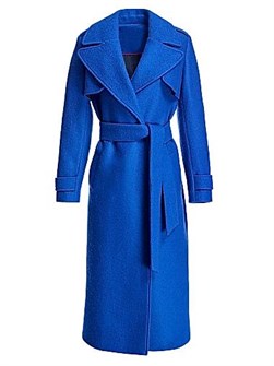 Тренч из мериносовой шерсти с поясом, 90% меринос, Италия, Maximilian 11029405