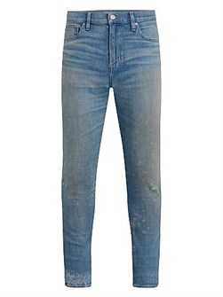 Джинсы Hudson Jeans Zack узкого кроя с эффектом делаве из эластичного хлопка 10042850