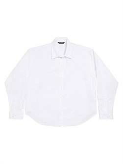Рубашка Balenciaga BB Classic Regular Fit из хлопкового поплина с длинными рукавами и гравированными пуговицами 11019509