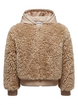 Плюшевое худи с капюшоном для девочек Moncler из 100% полиэстера с мягкой подкладкой из хлопкового джерси 11016220