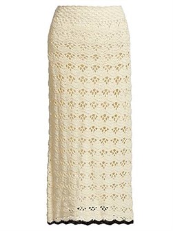 Миди-юбка Rhiannon с ажурным дизайном от Zimmermann, 100% хлопок, облегающий силуэт, эластичный пояс 11008350