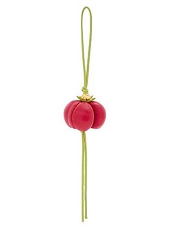 Кожаный брелок LOEWE x Paula',s Ibiza в форме помидора, текстиль и кожа, размер 5,5 см x 34,6 см 11009545