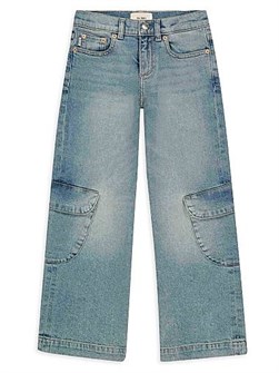 Dl1961 Детские джинсы Nini для девочек, широкого кроя с заниженной талией, изготовлены на 99% из хлопка с эластичным составом 11015915