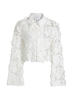 Aknvas Audrey Lace Bell-Sleeve Crop Jacket 11029907