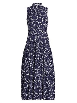 Летний сарафан с цветочным принтом и заниженной талией от Michael Kors, 100% хлопок, произведено в Италии 11022956