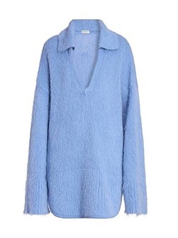 Свободный V-образный свитер из альпака от Loewe, 70% альпака, произведен в Италии 11023840