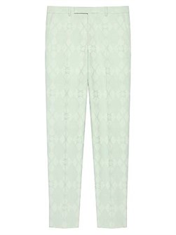 Узкие шерстяные брюки с жаккардовым узором Monogram 72 от Givenchy, с двумя карманами и застежкой на молнии 11026921