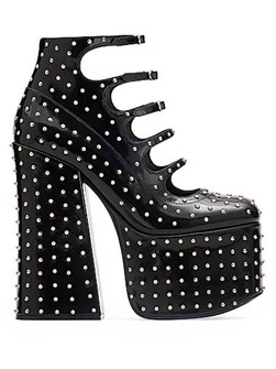 Ботильоны из лаковой кожи The Kiki 160 мм с заклепками и многократной застежкой от Marc Jacobs 11009896