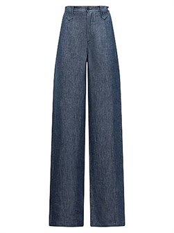 Callas Milano Брюки Jody из Италии с расклешенными штанинами, высокий пояс, 100% лен 11008911