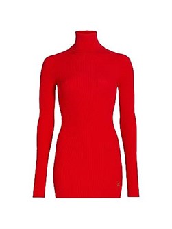 Лонгслив Proenza Schouler из вискозы с ребристой горловиной и длинными рукавами 11019551