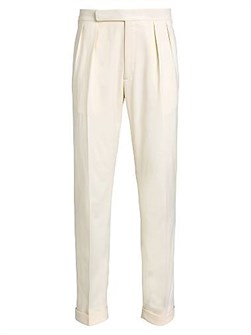 Брюки Ralph Lauren из габардина с двойными складками, 100% шерсть, ручная работа в Италии 11020194