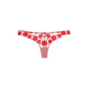 Шелковые трусики fleur du mal с горошковой вышивкой и хлопковой подкладкой, очень игривые 10041255