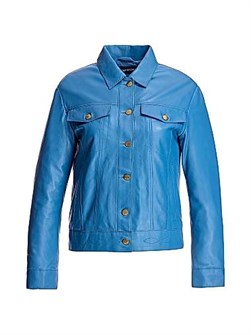 Кожаная рубашка-жакет Maximilian с кнопочной застёжкой из овечьей кожи, Италия 11023119