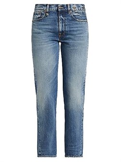 Джинсы R13 Romeo с потертым эффектом и пятью карманами из 100% хлопка, Италия 11023402