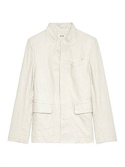 Кожаный пиджак Veryn от Zadig &amp, Voltaire из 100% кожи ягнёнка с открытым фасоном и рукавами три четверти 11008196