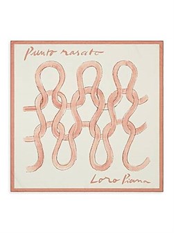 Loro Piana Художественный шарф-фуляр из кашемира и шелка, 70% кашемир, 30% шелк, размер 90 x 90 см 11021982