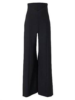 Широкие брюки из эластичной шерсти с V-образной талией от Carolina Herrera, Италия, 97% шерсти, 3% эластана 11027107