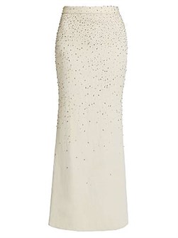 Макси-юбка TWP из льняной смеси с кристаллами и боковой застежкой 11022712