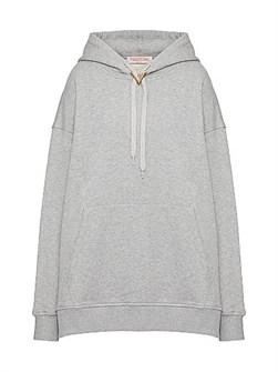 Длинное худи из хлопка с капюшоном от Valentino Garavani, 100% хлопок, Италия 11030168