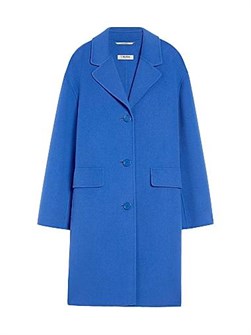 Однобортное пальто из virgin wool от Max Mara с длинными рукавами и карманами Cielo 11027563