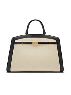 Demellier Сумка Hudson из кожи и канваса с длинным регулируемым ремнем и двумя ручками 11029527