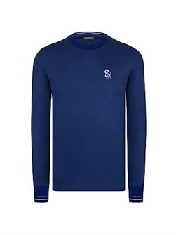 Свитер Stefano Ricci с круглым вырезом из 100% шерсти с рифленой отделкой, итальянское производство 11017954