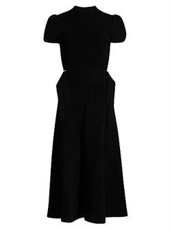 Платье с поясом и высоким воротником из компактной рибаны от 3.1 Phillip Lim 11023130