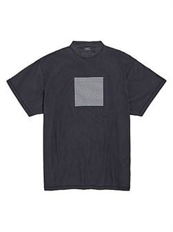 Оверсайз футболка Balenciaga с текстовым принтом и эффектом изнаночной стороны, сделана из 75% хлопка, производство в Португалии 11024526