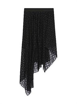 Givenchy Юбка из блестящего тюля с асимметричным кроем и монограммой, итальянское качество, с оборками и подкладкой 72 11026892