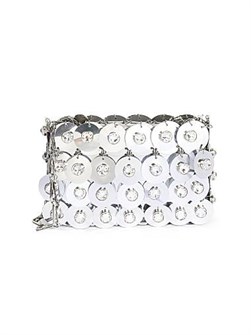 Paco Rabanne Сумка Sac A Main с цепочкой-ручкой, металлической отделкой и кристаллами, 17 см x 11 см x 3 см 11025214