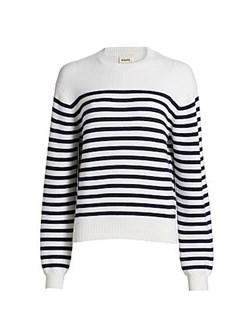 Кашемировый свитер с горизонтальными полосками Khaite Viola, 100% кашемир, длинные рукава 11023986