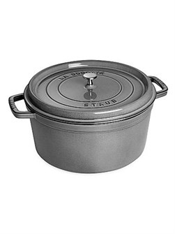 Staub Кастрюля из чугуна Cocotte 13,25 литра, с матовой эмалью и выпуклой крышкой для сохранения влаги 11026716
