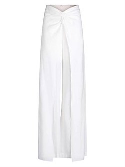 Широкие брюки Canturipe от Silvia Tcherassi с плиссировкой и низкой талией, 90% вискоза 11009068