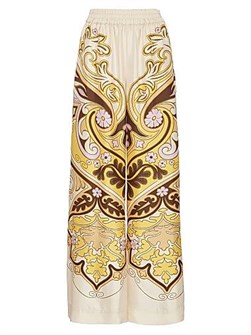 Брюки палаццо La Double J из 100% шелкового твила с эластичным поясом и скрытыми карманами, Италия 11015675