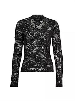 Топ из растянутого кружева If Only Studio с V-образным вырезом и длинными рукавами 10041958