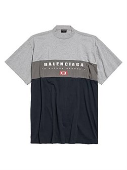 Мужская футболка Balenciaga Unity Sport большого размера из 100% хлопка с короткими рукавами и принтом спереди 11008605