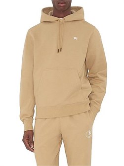 Мужское хлопковое худи Simon с логотипом Burberry, шнурковым капюшоном и карманом-кенгуру 11013117