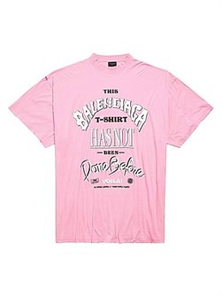 Balenciaga Oversize футболка Has Not Been Done из винтажного джерси с принтом и эффектом потертости, производство Португалия 11016726